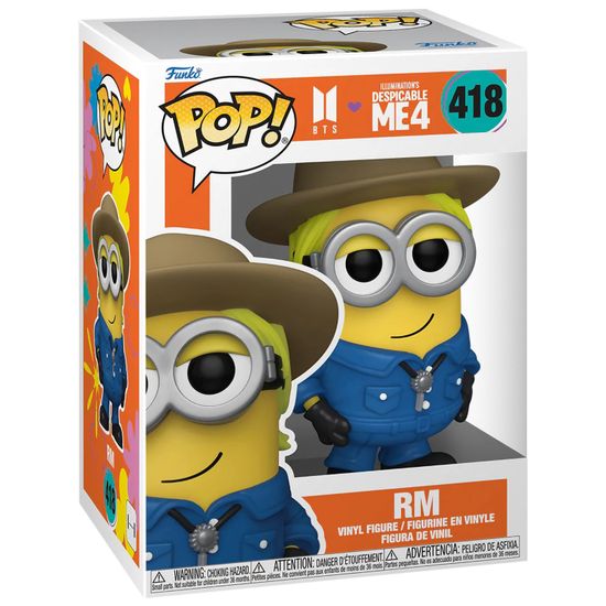Фигурка Funko POP! Rocks BTS X Despicable Me 4 RM (418) 85967 / Фигурка Фанко ПОП! в виде участника группы BTS, стилизованного под миньона, RM