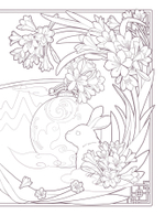 Girls and flowers. Part 1. Coloring Book