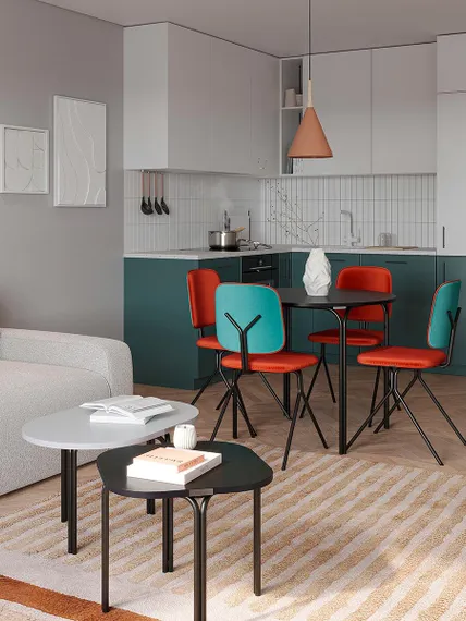 Столик кофейный ror, 75х50 см, черный