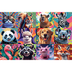 Puzzles - "300" - Funny animal portraits / Trefl