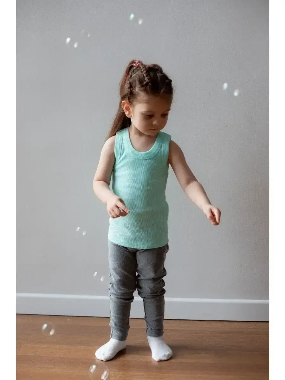 Майка для девочки в рубчик