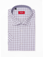 Сорочка мужская VESTER короткий рукав, клетка, хлопок/пэ 860141 35