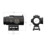 Призматический прицел Vector Optics Paragon 4x24 Micro Prism (закрытый, объектив 24мм, 1 МОА, метка баллистическая красная, picatinny/weaver, IP67)