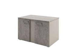Тумба для оргтехники широкая 960х590х610 D-280 Бетон Чефалу светлый/Кашемир серый