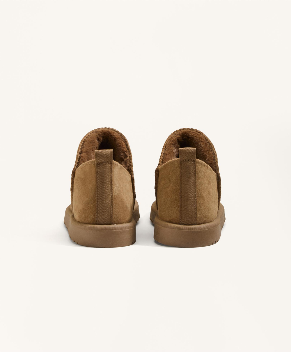 OYSHO Замшевые угги, коричневый