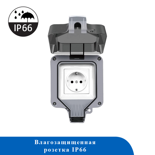 Влагозащищенная розетка IP66 NT01