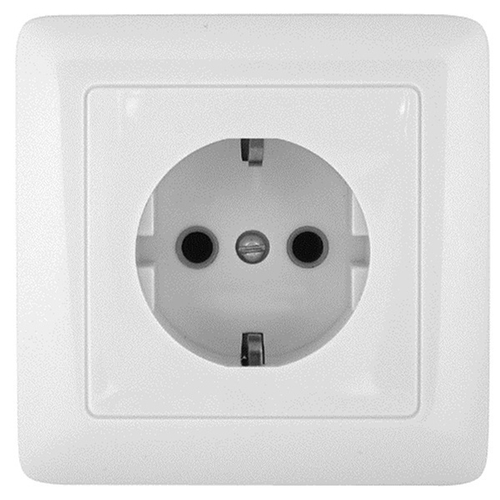 Розетка SE ХИТ 16А 250В с заземлением с/у белая RS16-134-B