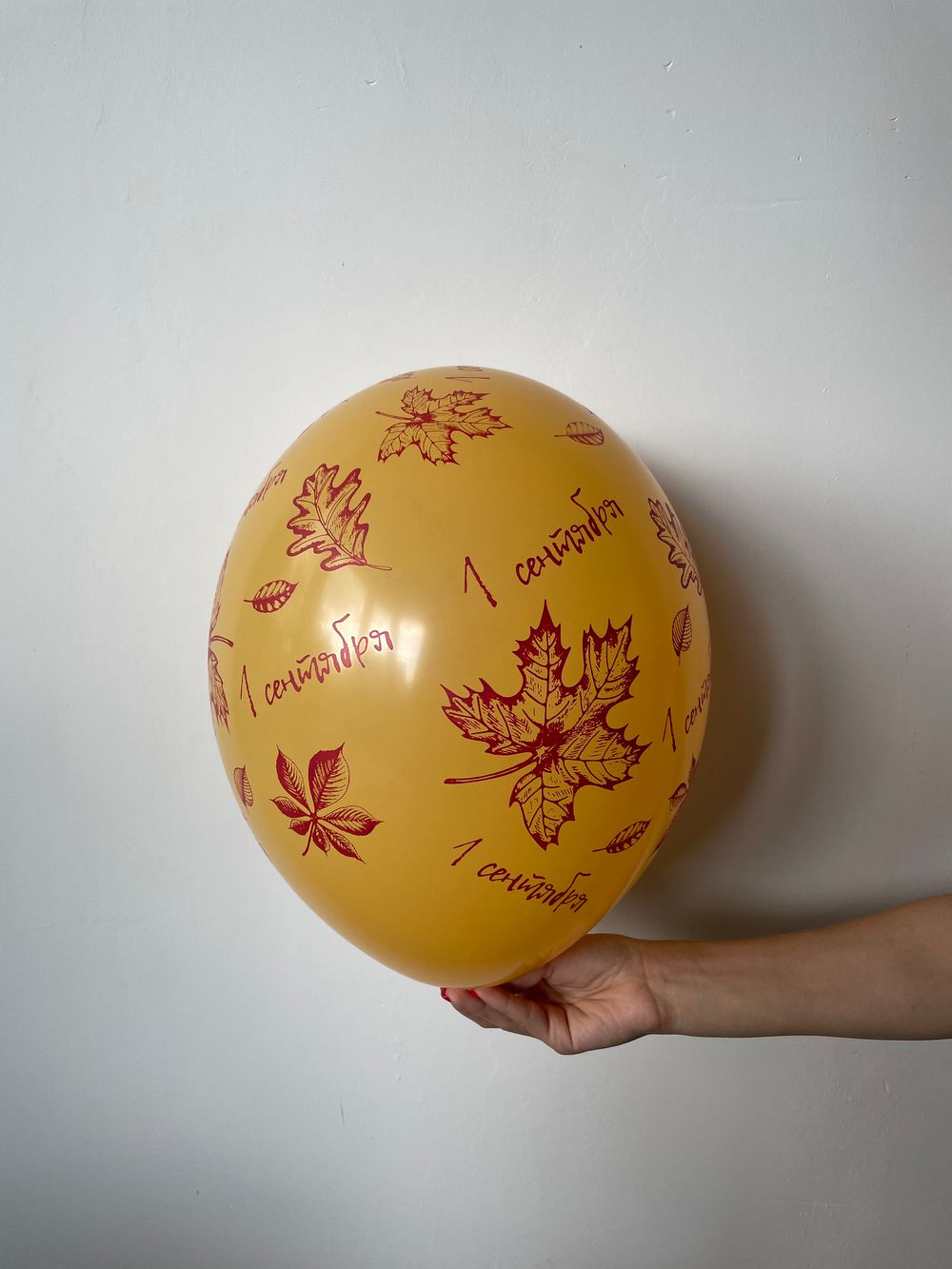 Шелкография пастель 14" 1 Сентября Листья (Ассорти 5 цветов)  Изображение4