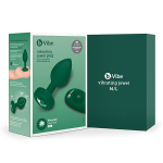 Зеленая вибрирующая втулка b-Vibe Vibrating Jewel Plug M/L BV-031-GRN