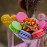 Бонбоньерка с медом на свадьбу, 35 грамм, стиль "Хохлома"