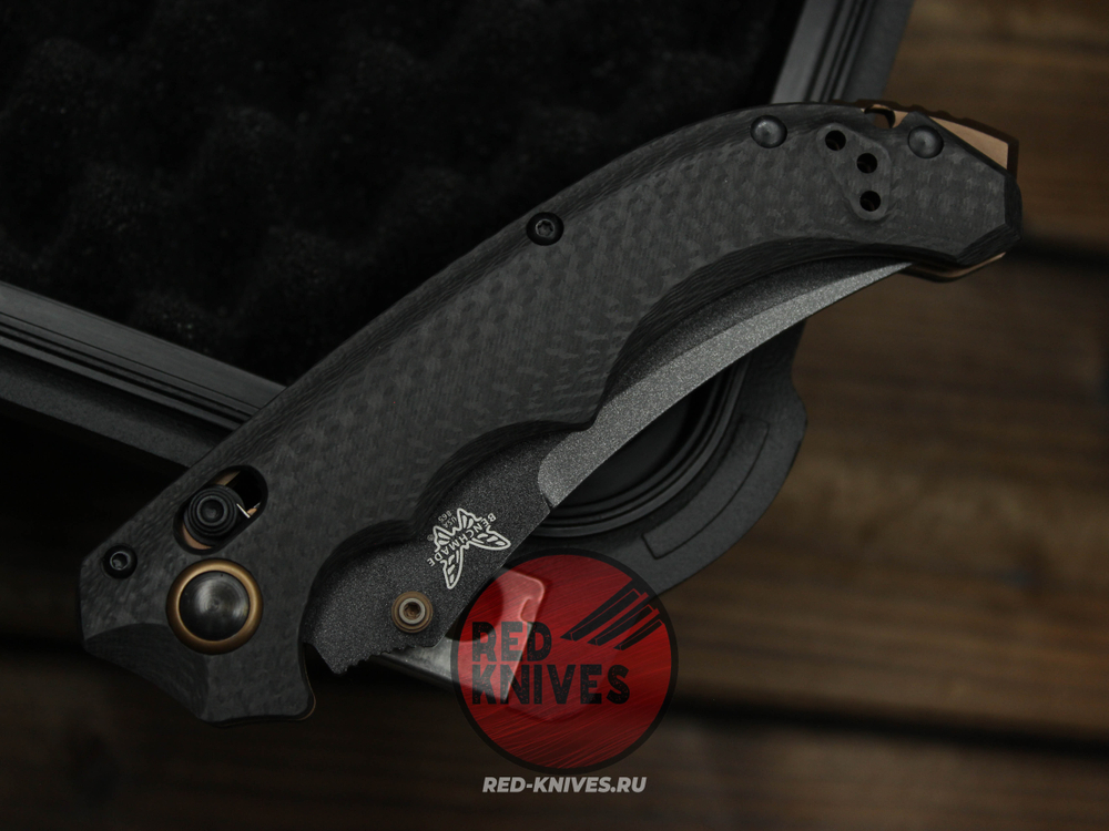 Нож Benchmade Mini Bedlam 865-02 Custom , рукоять Carbon Fiber