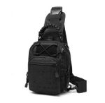 Тактическая плечевая сумка с паракордом / чёрный