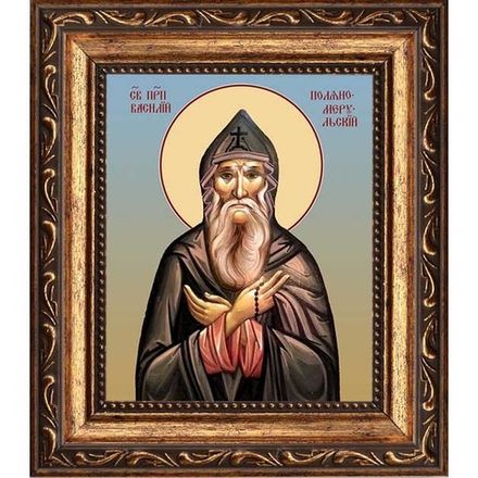Василий Поляномерульский (Пояна-Мэрулуйский) преподобный. Икона на холсте.