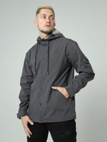 Ветровка с капюшоном серая Город Горький