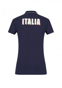 Женское поло EA7 Woman Jersey Polo Shirt - navy blue