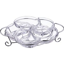 МЕНАЖНИЦА 5-ТИ СЕКЦИОННАЯ 28*23*6 СМ. НА МЕТАЛ.ПОДСТАВКЕ. КОЛЛЕКЦИЯ "MUZA" (КОР=6ШТ.)