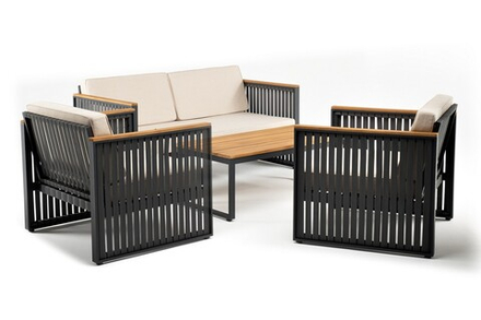 Диванная группа Joygarden ХОРАЙЗОН M, темно-серый графит, бежевый