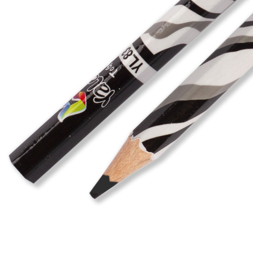 Карандаши цветные Yalong 12 цв., "ZOO. Зоопарк" деревянные, шестигранные, заточенные, дизайн на корпусе, грифель 2.8 мм, картон. уп., европодвес