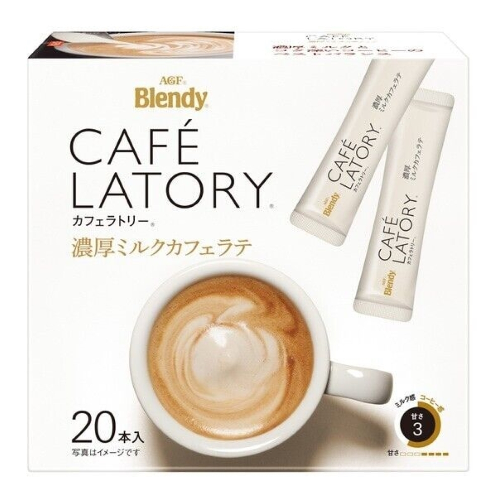 Напиток кофейный AGF Blendy Cafe Latory крепкий, с молоком и сахаром, 20x10 г