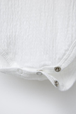 ZARA БОДИ С ТЕКСТУРНЫМ УЗОРОМ, ЖЕЛТОВАТО-БЕЛЫЙ