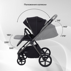 Детская коляска Rant Teo Black Chrome 2 в 1 Black