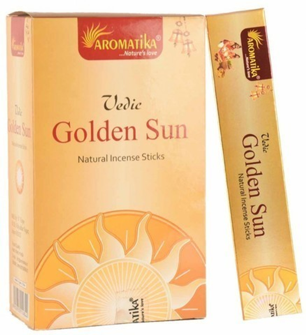 Vedic Golden Sun Благовоние-масала Золотое Солнце, 15 г