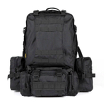 Тактический рюкзак с навесными подсумками / черный