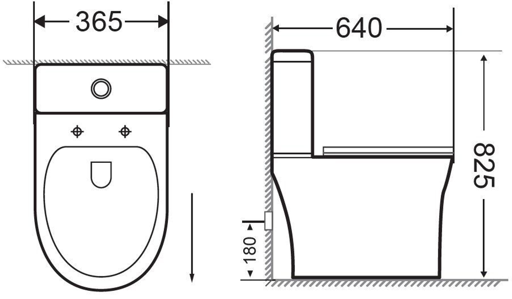 Сливной бачок Aquanet Logic-C-1 CL-12339-1