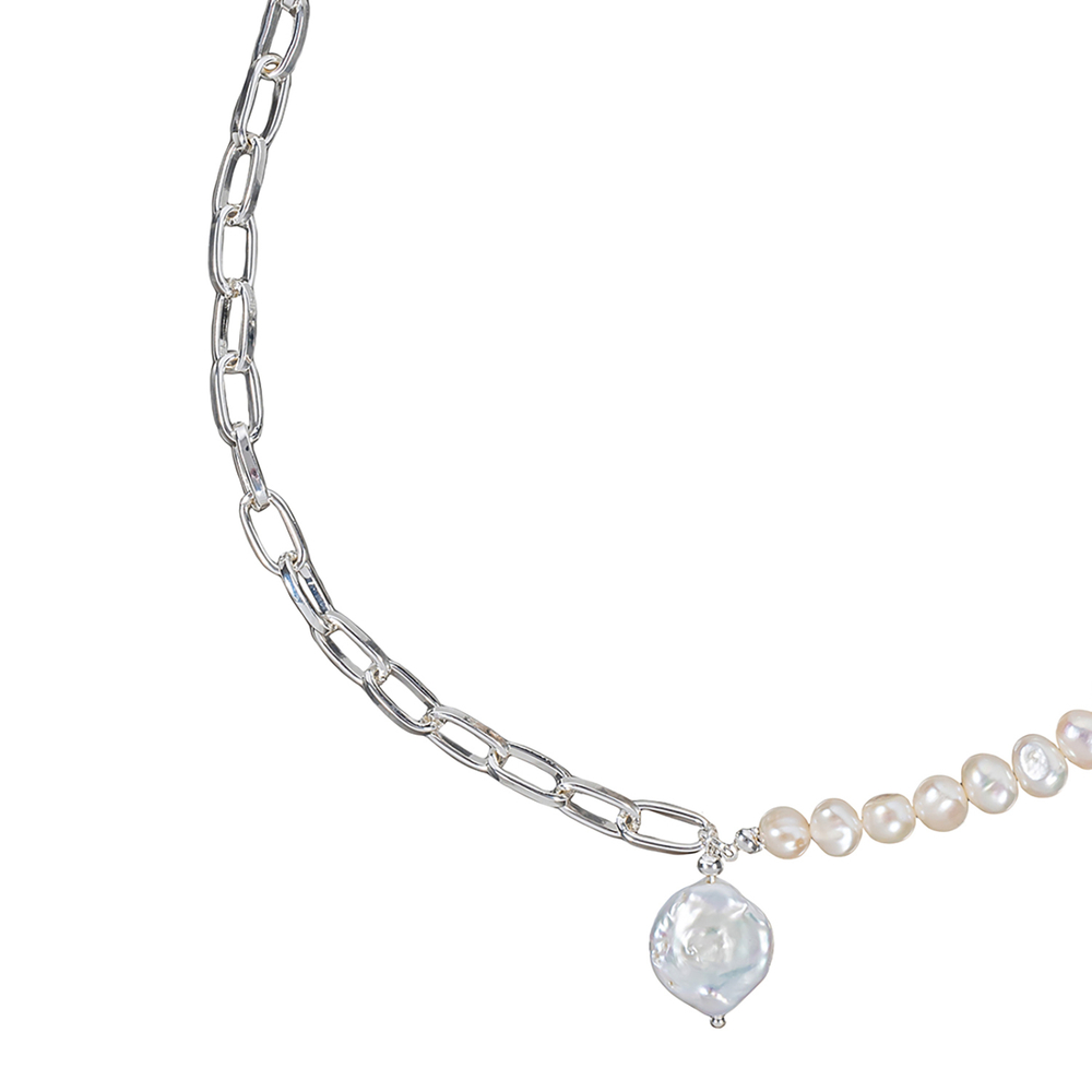 Колье Fiore Luna Pearle Half Сarabiner BL4504 S