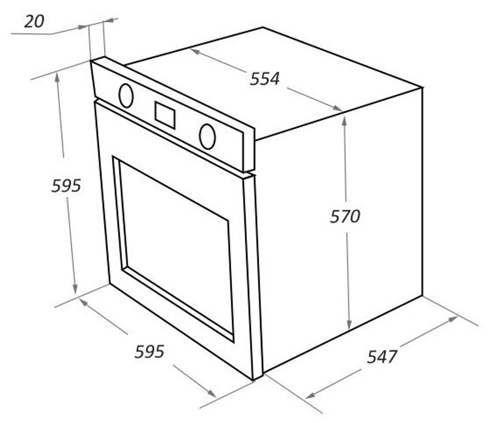 Встраиваемый электрический духовой шкаф Maunfeld EOEM 769W