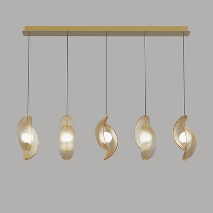 Подвесной светильник MD24030035-5B brass/amber