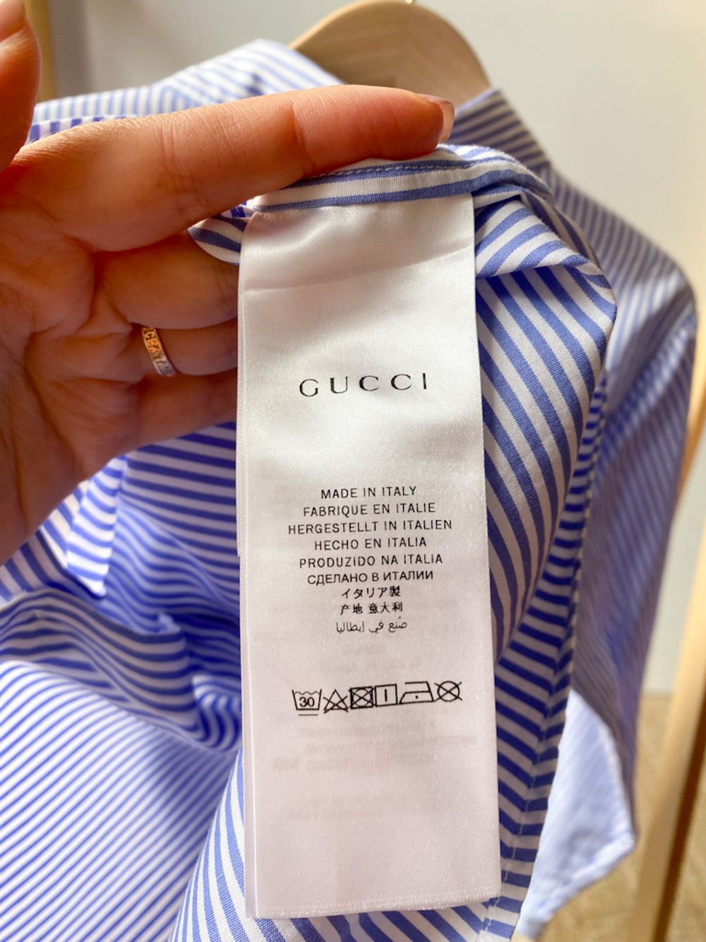 Хлопковая рубашка Gucci, 128