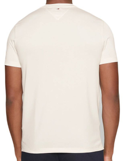 Мужская теннисная футболка Tommy Hilfiger Graphic S/S Training Tee - weathered white