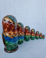 Матрешка "Сказка о золотом петушке" 7 мест