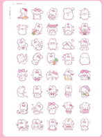 Наклейки для творчества многоразовые Зайчики