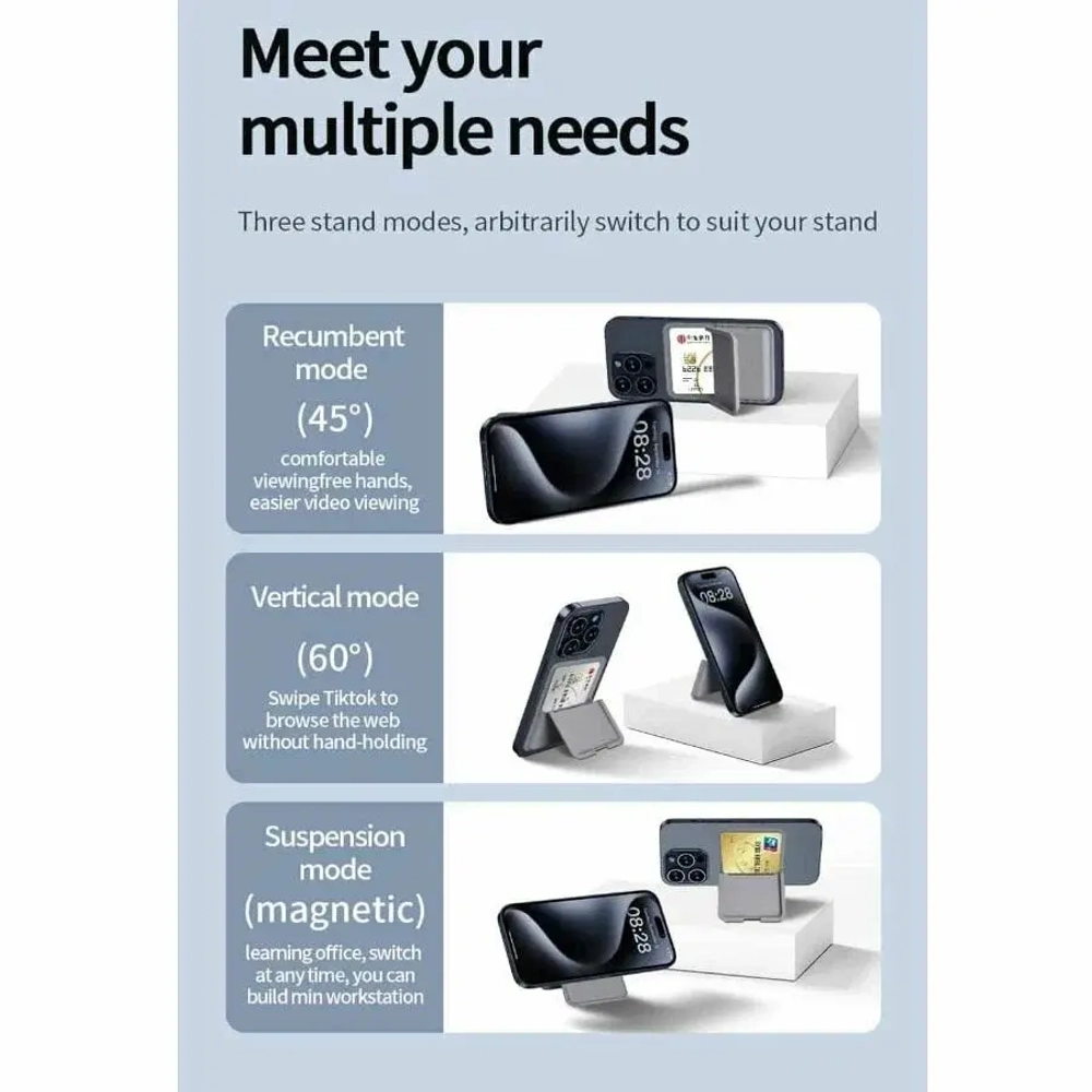 Картхолдер для айфона WiWU MW-001 Mag Wallet, магнитный с функцией подставки