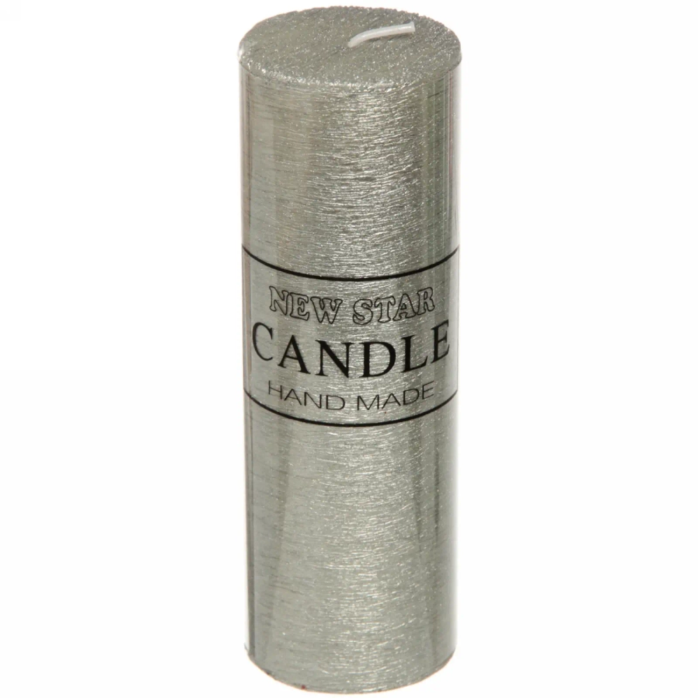 Свеча «New Star» 5*15см цвет серебро ZD-074