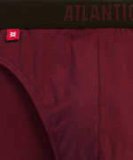 Мужские трусы слипы спорт Atlantic, набор 3 шт., хлопок, черные + изумрудные + каберне, 3MP-094
