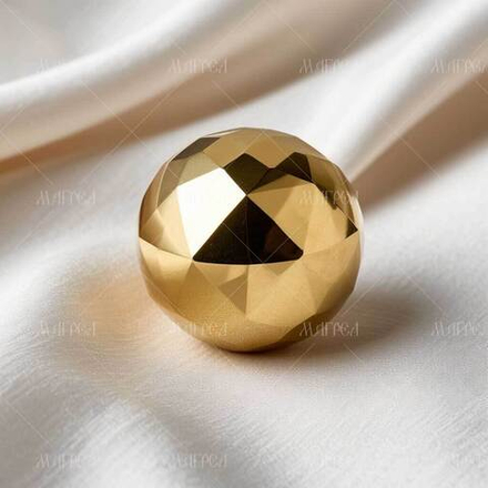 Ручка латунная мебельная кноб Грани-2