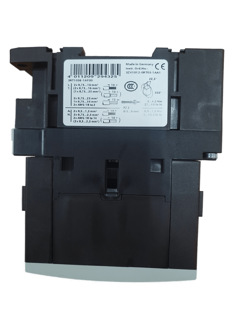 Контактор (магнитный пускатель) Siemens Sirius 3RT1036-1A, 110VAC