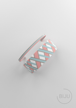 Схема PEYOTE, Схема браслета мозаичное плетение, узор из Miyuki Delica 11/0, файл PDF, №157