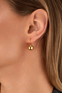 Серьги серебряные 925 лимонная позолота шары