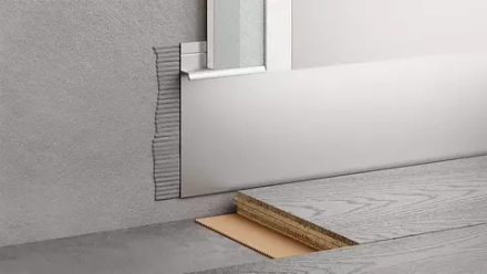 Скрытый плинтус  80 мм Серебристый анодированный