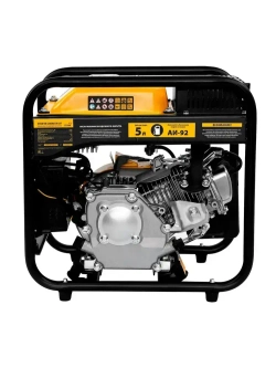 Генератор инверторный DENZEL GT-2500iF, 2.5 кВт и 212 см3 объем двигателя, 230 В и 5 л объем топливного бака, ручной стартер и 2 розетки 16 А, выход постоянного тока 12 В, 94704