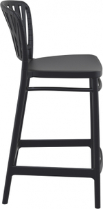 Стул пластиковый полубарный Siesta Contract Portofino, черный