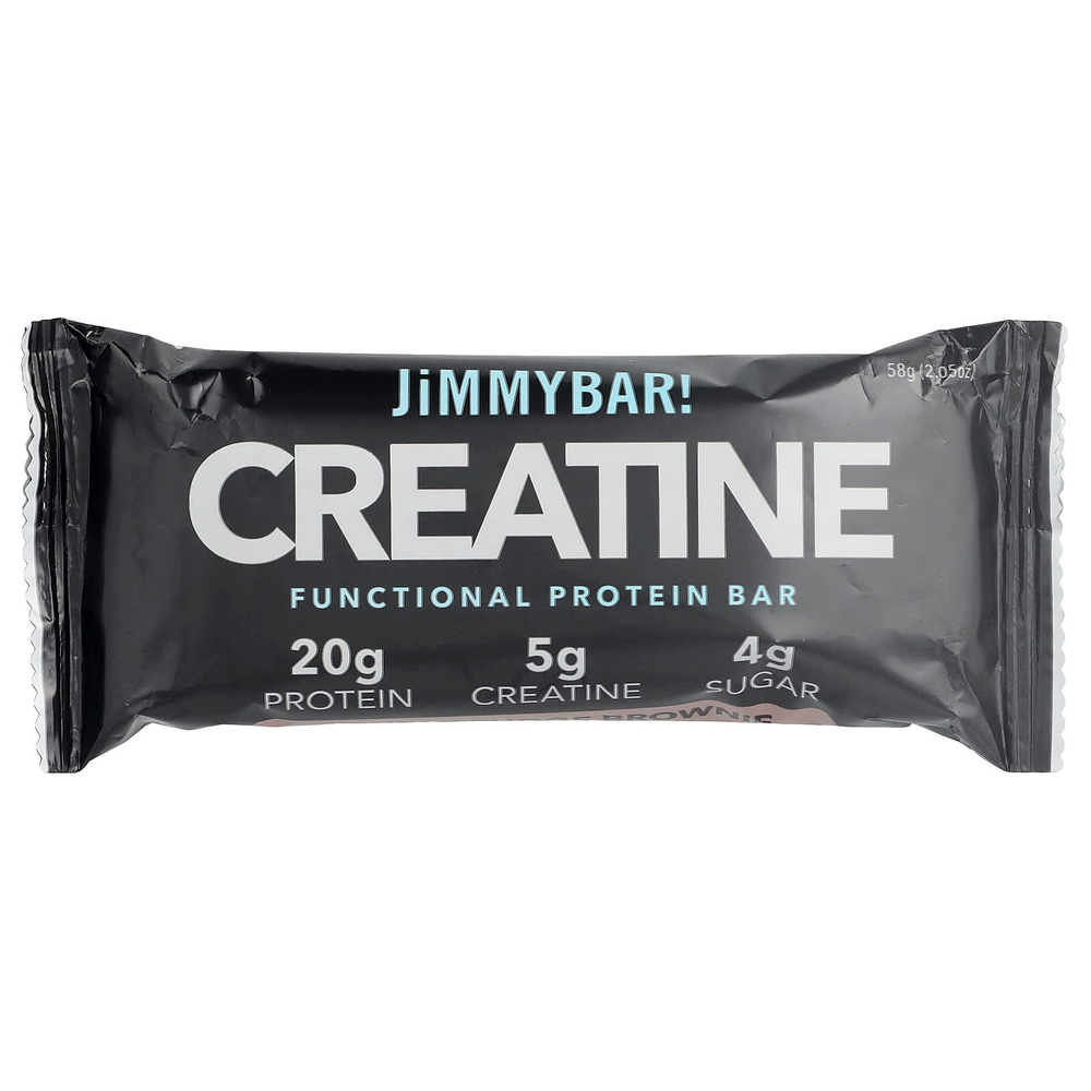 JiMMY!, Bars With Benefits™, протеиновый батончик с креатином, брауни с двойной помадкой, 12 батончиков по 58 г (2,05 унции)