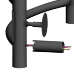 Полотенцесушитель MIXLINE MIRA  80х50 (таймер, 335 Вт, 8 перекладин) электрический ЧЕРНЫЙ