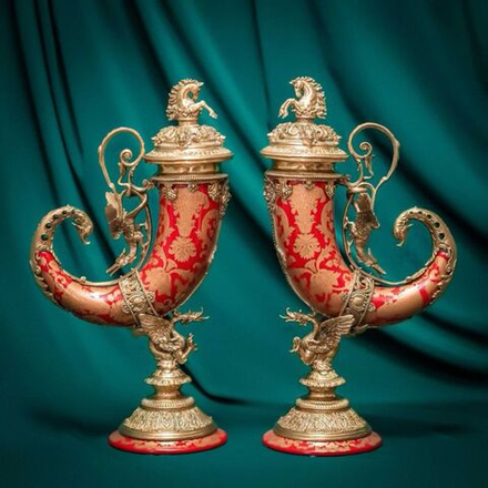 Винтаж: Пара кубков «Рог Изобилия»