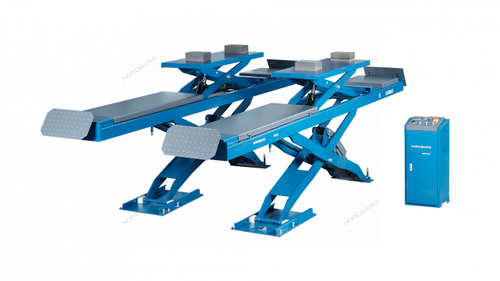 Подъемник ножничный для сход-развала 5,5 т, 380 В, 2 уровня, синий NORDBERG N635-5,5B_380_H