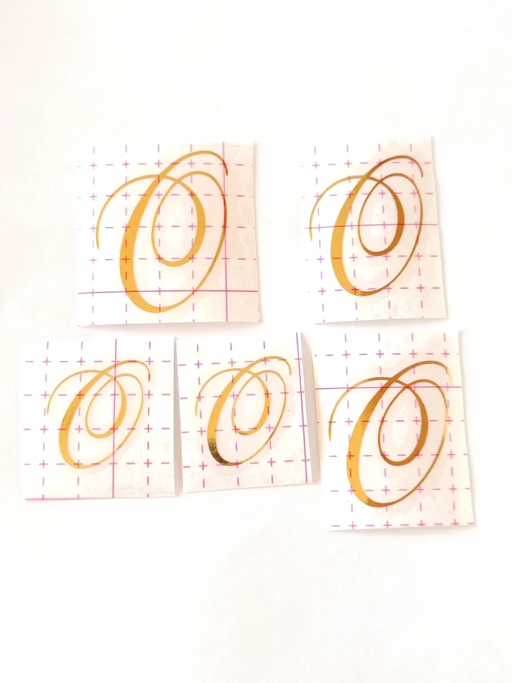 Наклейки свадебные буквы зеркальное золото инициалы " О"